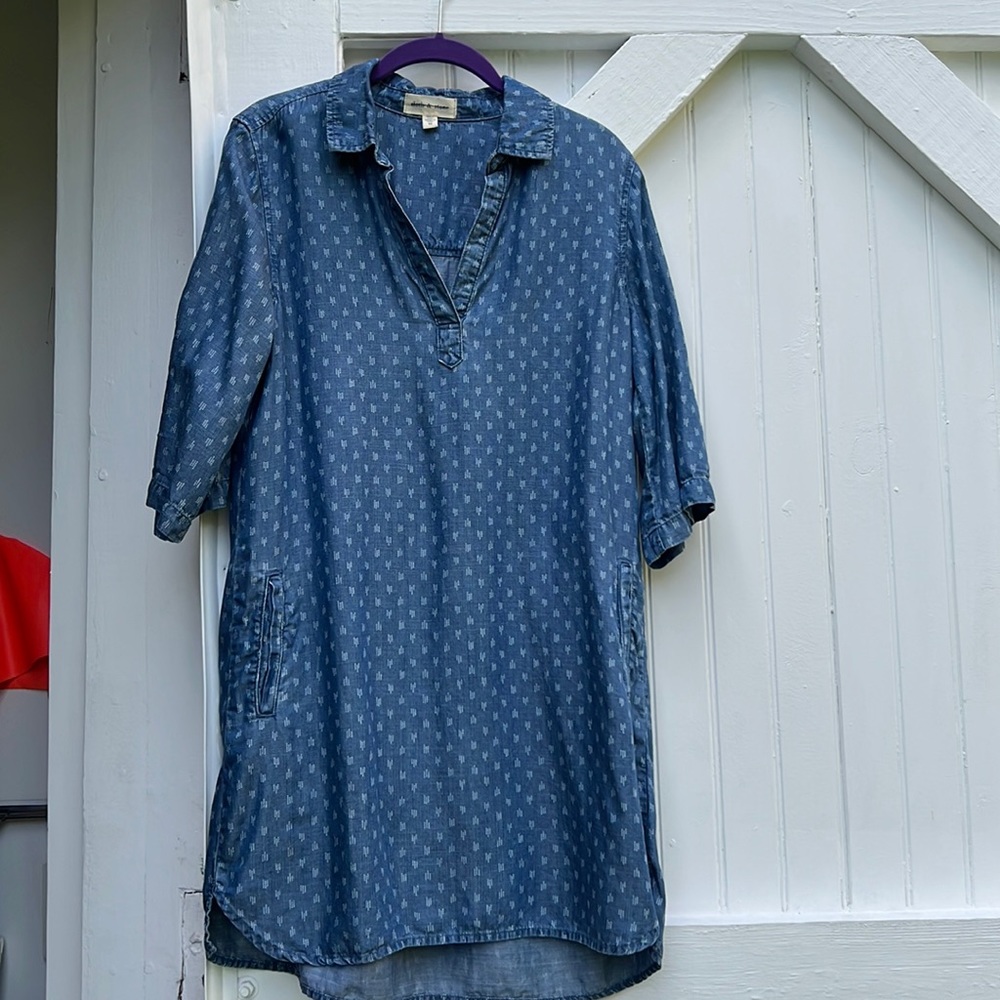 Cloth & Stone lightweight denim/tencel dress Womens medium